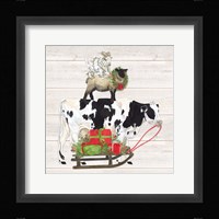 Christmas on the Farm VII Trio Facing right Framed Print