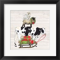 Christmas on the Farm VII Trio Facing right Framed Print