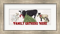 Christmas on the Farm - Family Gathers Here Fine Art Print