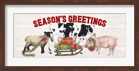 Christmas on the Farm - Seasons Greetings Fine Art Print