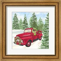 Dog Days of Christmas IV Truck Fine Art Print