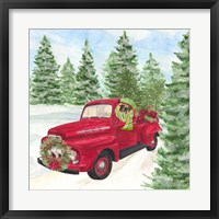 Dog Days of Christmas IV Truck Framed Print