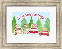 Food Cart Christmas - Seasons Eatings Fine Art Print