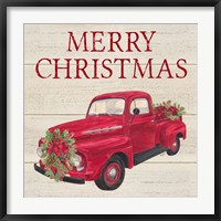 Home for the Holidays - Red Truck Fine Art Print