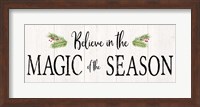 Peaceful Christmas - Magic of the Season horiz black text Fine Art Print