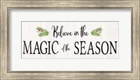 Peaceful Christmas - Magic of the Season horiz black text Fine Art Print