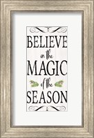 Peaceful Christmas - Magic of the Season vert black text Fine Art Print