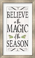 Peaceful Christmas - Magic of the Season vert black text Fine Art Print