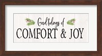 Peaceful Christmas - Comfort and Joy horiz black text Fine Art Print