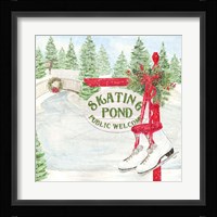 Sleigh Bells Ring I Skating Pond Framed Print