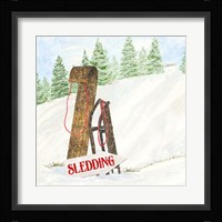 Sleigh Bells Ring II Sledding Framed Print