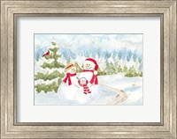 Snowman Wonderland - Family Scene Fine Art Print