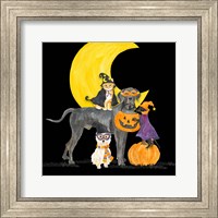 Fright Night Friends II Dog with Pumpkin Fine Art Print