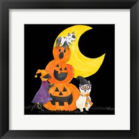 Fright Night Friends IV Pumpkin Stack Framed Print