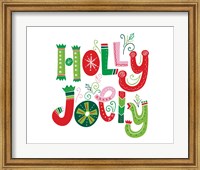 Festive Lettering - Holly Jolly Fine Art Print