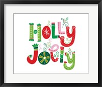Festive Lettering - Holly Jolly Fine Art Print