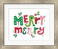 Festive Lettering - Merry Merry Fine Art Print