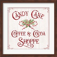 Vintage Christmas Signs I-Candy Cane Coffee Fine Art Print