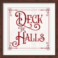 Vintage Christmas Signs II-Deck the Halls Fine Art Print