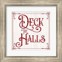 Vintage Christmas Signs II-Deck the Halls Fine Art Print