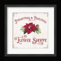 Vintage Christmas Signs III-Flower Shoppe Framed Print