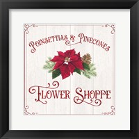 Vintage Christmas Signs III-Flower Shoppe Framed Print