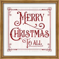 Vintage Christmas Signs IV-Merry Christmas Fine Art Print