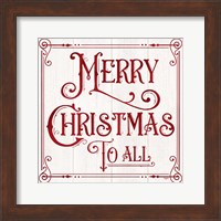 Vintage Christmas Signs IV-Merry Christmas Fine Art Print