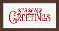 Vintage Christmas Signs panel II-Seasons Greetings Fine Art Print