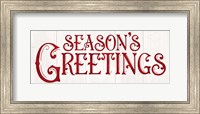 Vintage Christmas Signs panel II-Seasons Greetings Fine Art Print