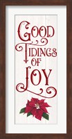 Vintage Christmas Signs panel IV-Tidings of Joy Fine Art Print