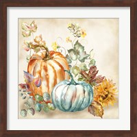 Watercolor Harvest Pumpkin I Fine Art Print