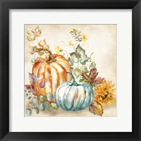 Watercolor Harvest Pumpkin I Framed Print