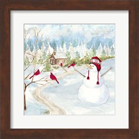 Snowman Christmas I Fine Art Print