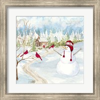 Snowman Christmas I Fine Art Print
