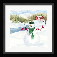 Snowman Christmas II Framed Print