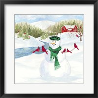 Snowman Christmas II Framed Print