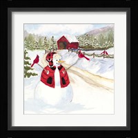 Snowman Christmas III Framed Print