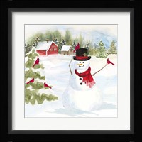 Snowman Christmas IV Framed Print
