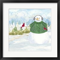 Snowman Christmas V Framed Print