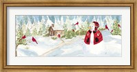 Snowman Christmas panel I Fine Art Print