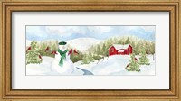 Snowman Christmas panel II Fine Art Print