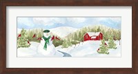 Snowman Christmas panel II Fine Art Print