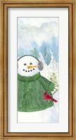 Snowman Christmas vertical I Fine Art Print
