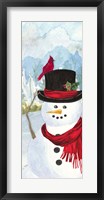 Snowman Christmas vertical II Fine Art Print