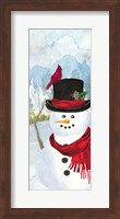 Snowman Christmas vertical II Fine Art Print