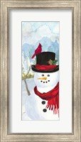 Snowman Christmas vertical II Fine Art Print