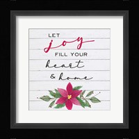 Cozy Christmas II Poinsettia Framed Print