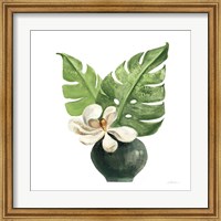 Tropical Leaves II on White Fine Art Print