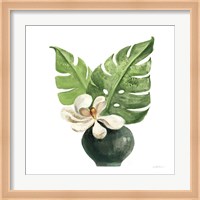 Tropical Leaves II on White Fine Art Print